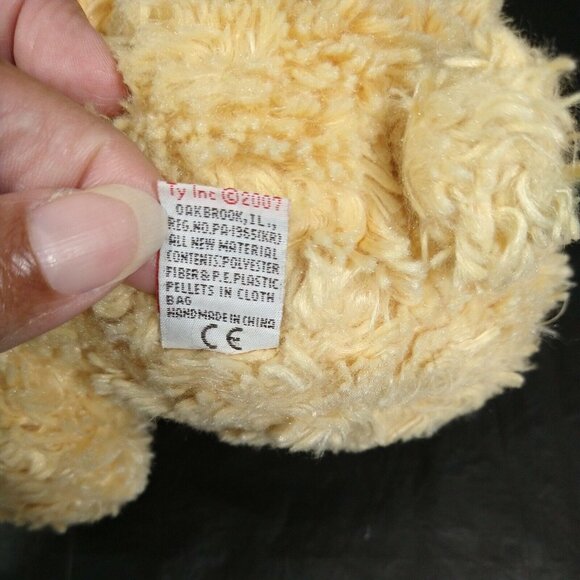 Ty Silk Teddy Bear Plush Stuffed Animal Tay Polka Dot Bow 11 inch 2007 - Picture 5 of 5